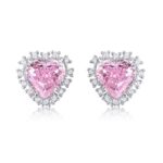 Bold Pink Heart Studs